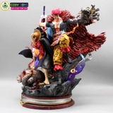 Mô hình One Piece bộ ba siêu tân tinh Luffy , LAW , Kid đại chiến pháo đài Kaido - cao 20cm - nặng 1kg , Figure OnePiece