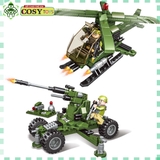 Đồ chơi lắp ghép xếp hình xe tăng quân sự cùng 4 mẫu xe nhỏ với hơn 772 chi tiết