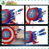 Khiên đội trưởng mỹ kèm bắn đạn xốp liên thanh cho bé