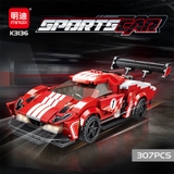 Đồ chơi xếp hình lắp ghép xe đua thể thao đủ màu sắc có đèn từ 284-307-323 mảnh ghép cho bé