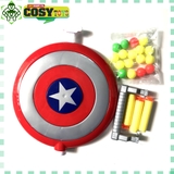Đô chơi khiên captain American có dây thu bắn đạn xốp hoặc bi nhựa