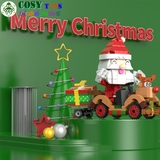 ĐỒ CHƠI LẮP GHÉP XẾP HÌNH ÔNG GIÀ NOEL CƯỠI TUẦN LỘC CÓ DÂY CÓT VỚI 390 MẢNH GHÉP