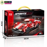 Đồ chơi xếp hình lắp ghép xe đua thể thao đủ màu sắc có đèn từ 284-307-323 mảnh ghép cho bé