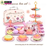 Đồ chơi buổi tiệc trà chiều 42 chi tiết: bánh ngọt, bộ ấm chén, giá đỡ bánh.... cho bé
