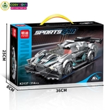 Đồ chơi xếp hình lắp ghép xe đua thể thao đủ màu sắc có đèn từ 284-307-323 mảnh ghép cho bé