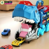 Đồ chơi xe khủng long chở xe nhỏ có cấu trượt mẫu mới cao cấp cho bé