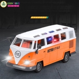 Đồ chơi mô hình xe buýt có điều khiển, có đèn nhấp nháy cho bé