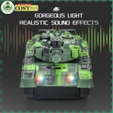 Đồ chơi xe tăng mẫu lớn kèm các xe quân sự nhỏ có điều khiển từ xa 4 chiều cho bé