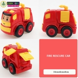 Đồ chơi mô hình các mẫu xe hoạt hình trực thăng, cứu hỏa, cứu thương, cảnh sát dễ thương chạy bằng trớn cho bé