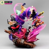 Mô hình OnePiece - Zoro và những bại tướng - cao 23cm - nặng 1kg7 - FULL BOX - phụ kiện có 2 đầu + 4 kiếm , Figure OnePiece - có vỏ hộp màu