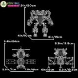 Đồ chơi lắp ghép xếp hình robot thám hiểm không gian 3 trong 1 với 586 chi tiết