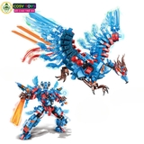 Đồ chơi xếp hình lắp ghép phượng hoàng biến hình người máy 2 trong 1 với 629 - 603 - 596 chi tiết cho bé