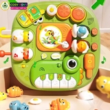 Bàn học đồ chơi bận rộn đa chức năng vui nhộn mẫu khủng long xanh dành cho các bé từ 3 tuổi trở lên