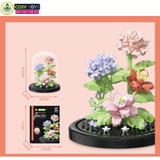 Đồ chơi lắp ghép xếp hình đóa hoa nghệ thuật đủ màu sắc với 254 chi tiết