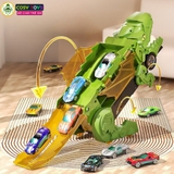 Đồ chơi xe khủng long chở xe nhỏ có cấu trượt mẫu mới cao cấp cho bé