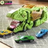 Đồ chơi xe khủng long chở xe nhỏ có cấu trượt mẫu mới cao cấp cho bé