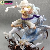Mô hình OnePiece Luffy Gear 5 Trạng thái chiến đấu và đấm đất siêu ngầu- cao 23cm nặng 830g , Figure OnePiece - Full Box