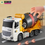 Đồ chơi xe trộn bê tông cỡ lớn chạy bằng pin với đèn và nhạc cho bé