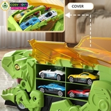 Đồ chơi xe khủng long chở xe nhỏ có cấu trượt mẫu mới cao cấp cho bé