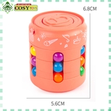 Hộp rubik lon bằng bi nhựa đủ màu nhiều kiểu ghép khác nhau cho bé