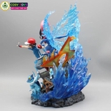 Mô hình Pokemon Satoshi bản cao cấp - Có led Đế - Cao : 30cm - Ngang : 33cm - Nặng : 2 kg - Figure pokemon - Full Box