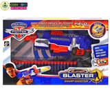 Đồ chơi sung bắn xốp dính liên thanh bằng pin cho bé