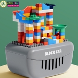 Đồ chơi xe khủng long đồ chơi kèm thùng chở lêgô 124 chi tiết cho bé