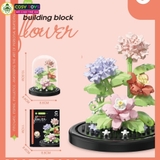 Đồ chơi lắp ghép xếp hình đóa hoa nghệ thuật đủ màu sắc với 254 chi tiết