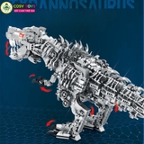 Đồ chơi lắp ghép xếp hình khủng long robot Mecha Tyrannorarus cỡ lớn có đèn với 1766 chi tiết