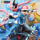 Mô hình Pokemon Satoshi bản cao cấp - Có led Đế - Cao : 30cm - Ngang : 33cm - Nặng : 2 kg - Figure pokemon - Full Box