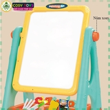 Bảng viết đa năng có chân đứng và bàn để dụng cụ học tập cho bé