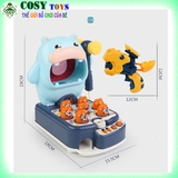 Bộ đồ chơi đập chuột kèm bắn bóng hà mã 3 trong 1 cao cấp cho bé