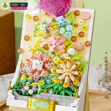 Đồ chơi lắp ghép xếp hình bức tranh hoa nghệ thuật với 1224 chi tiết