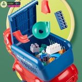 Đồ chơi xe khủng long đồ chơi kèm thùng chở lêgô 124 chi tiết cho bé