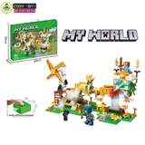 Đồ chơi lắp ghép xếp hình My world kèm nhân vật với nhiều chủ đề từ 426-423-562-559 mảnh ghép cho bé