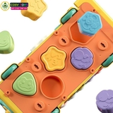 Đồ chơi xe đa năng đập chuột và thả hình khối vận động mẫu mới cho bé