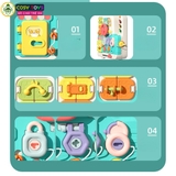 Đồ chơi vali bận rộn đa chức năng vui nhộn nhiều trò chơi sáng tạo và tư duy dành cho các bé từ 3 tuổi trở lên