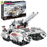 Đồ chơi lắp ghép xếp hình 8 trong 1 với xe tăng biến hình mẫu lớn với hơn 950 chi tiết