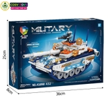 Đồ chơi lắp ghép xếp hình tàu chiến, xe tăng quân sự đẹp nhiều màu sắc từ 393-432 chi tiết cho bé