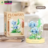 Đồ chơi lắp ghép xếp hình đóa hoa nghệ thuật (mẫu mới) đủ màu sắc với 168-308 chi tiết