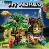 Đồ chơi lắp ghép xếp hình my world cửa hàng trong rừng cỡ lớn cao cấp với 830 mảnh ghép