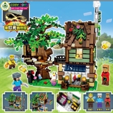 Đồ chơi lắp ghép xếp hình my world cửa hàng trong rừng cỡ lớn cao cấp với 830 mảnh ghép