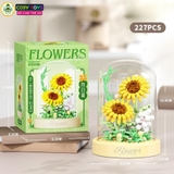 Đồ chơi lắp ghép xếp hình đóa hoa nghệ thuật (mẫu mới) đủ màu sắc với 168-308 chi tiết