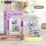 Đồ chơi lắp ghép xếp hình đóa hoa nghệ thuật (mẫu mới) đủ màu sắc với 168-308 chi tiết