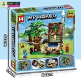 Đồ chơi lắp ghép xếp hình my world cửa hàng trong rừng cỡ lớn cao cấp với 830 mảnh ghép