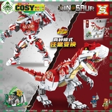 Đồ chơi lắp ghép xếp hình chiến binh robot khủng long 2 trong 1 với từ 714 mảnh ghép