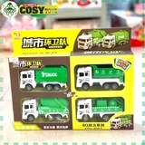 Hộp 04 xe tải mô hình đủ mẫu và màu sắc cho bé