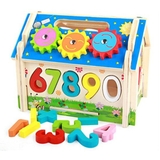 Đồ chơi gỗ nhà thả hình bánh răng 4 trong 1