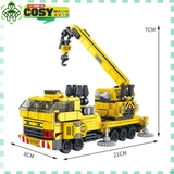 Đồ chơi lắp ghép Mô hình xe cẩu công trình 12 trong 1 với 571 mảnh ghép