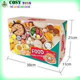 Bộ đồ chơi hấp bánh ẩm thực với nhiều món ăn: bánh bao, há cảo, bánh kem, shusi... với 42 chi tiết cùng phụ kiện cho bé